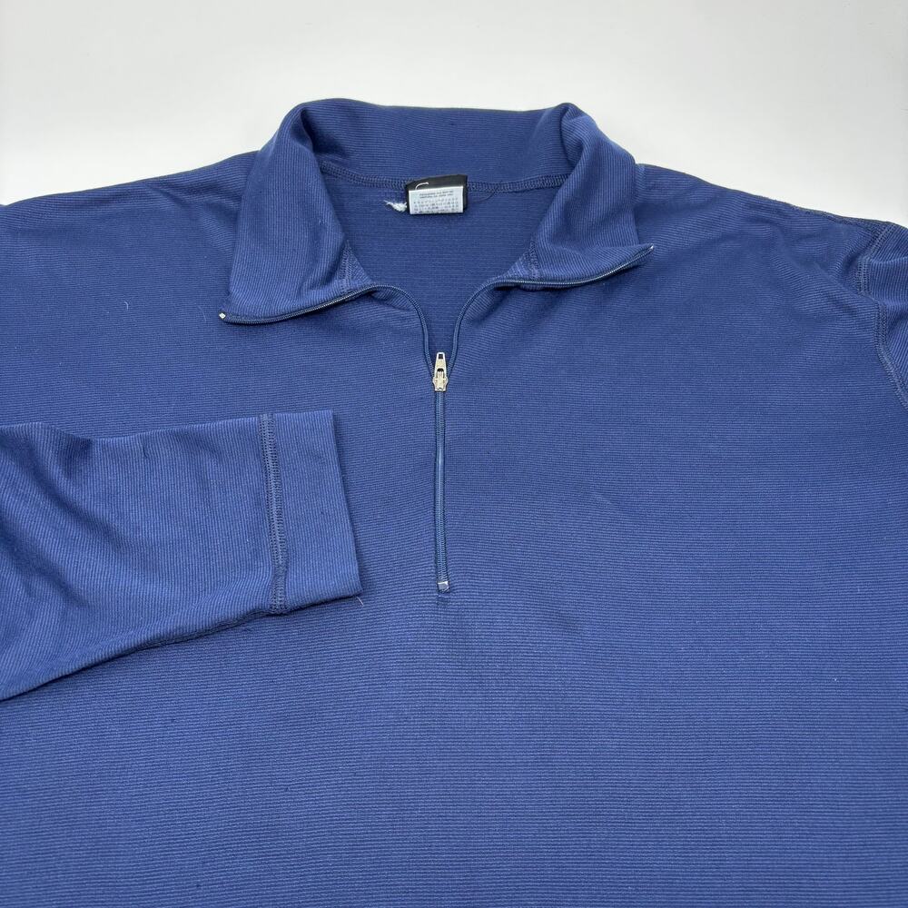 Patagonia Capilene‎ Large Navy Blue 1/4 Zip Long Sleeve Pullover